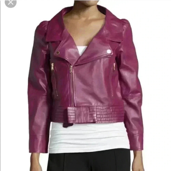 Red Valentino cropped leather jacket - Picture 1 of 17